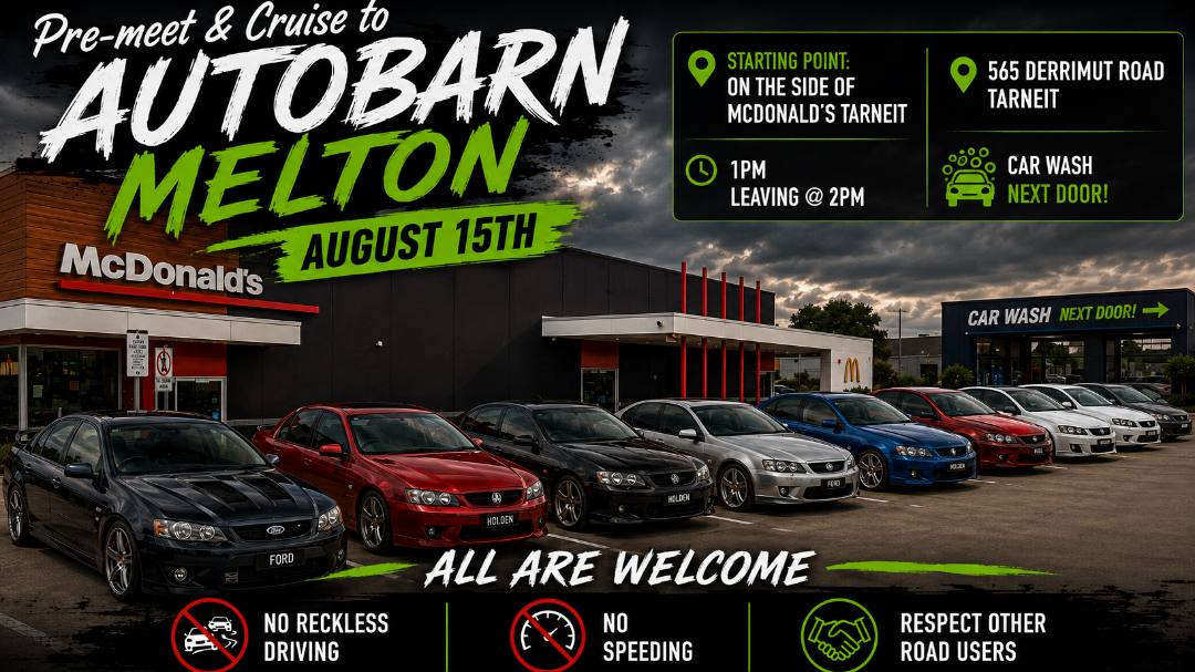 Pre-meet/cruise to Autobarn melton