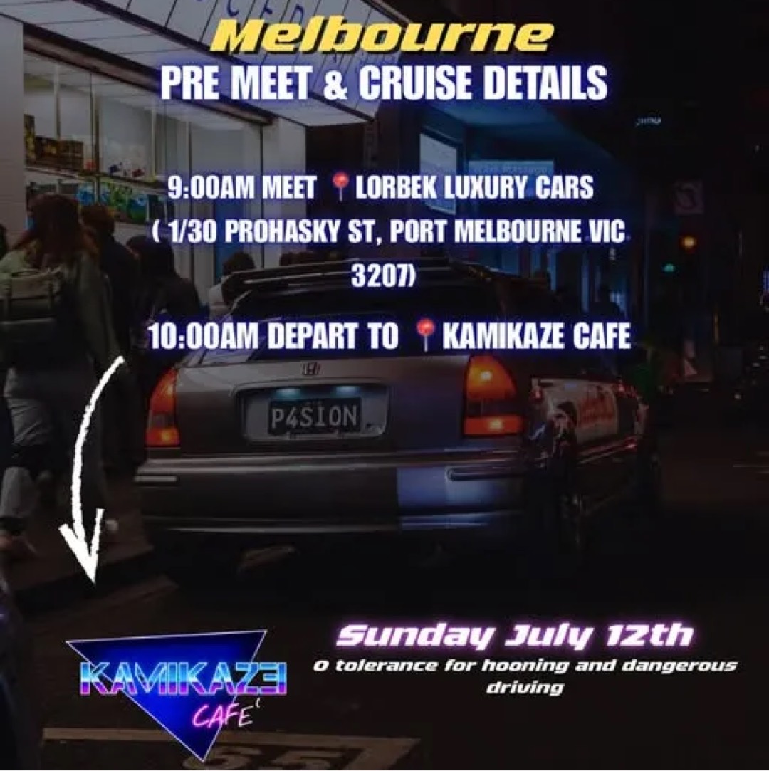 MELBOURNE PRE MEET & CRUISE
