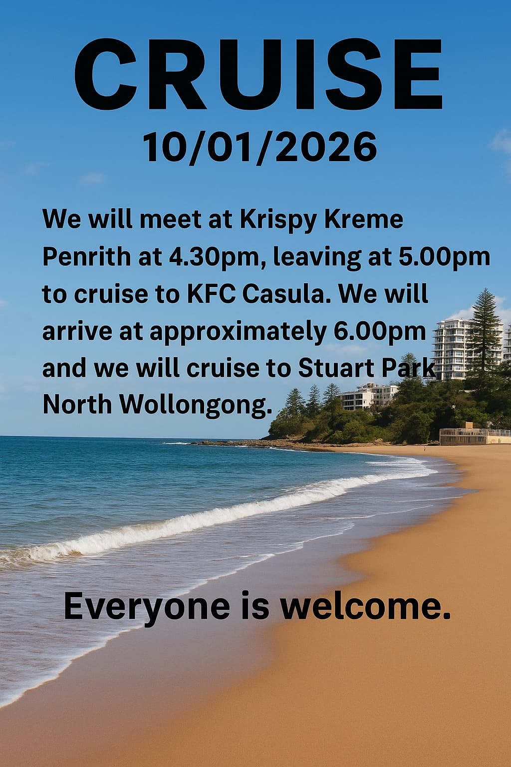 Cruise to North Wollongong 