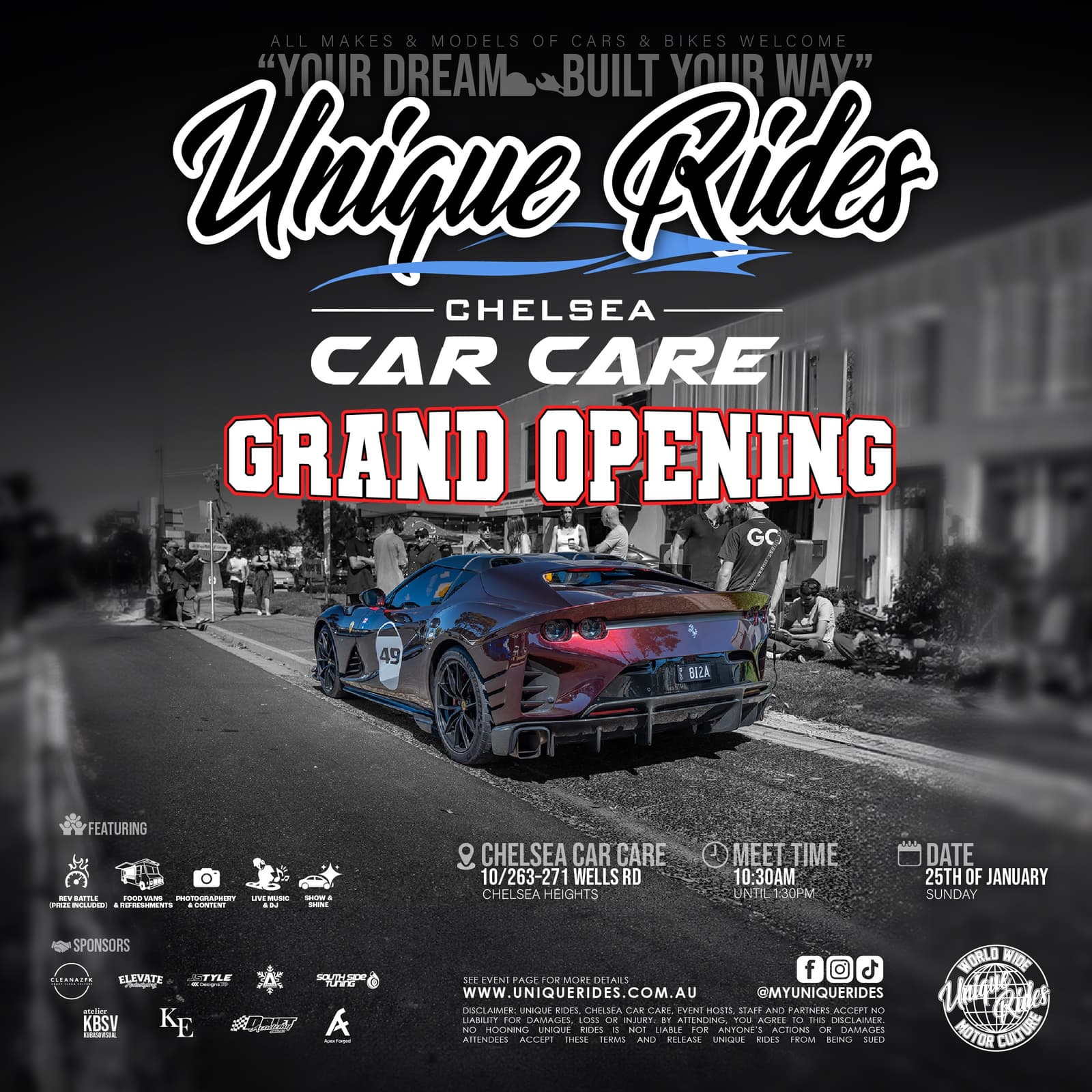 Unique Rides x Chelsea Car Care Grand Opening 