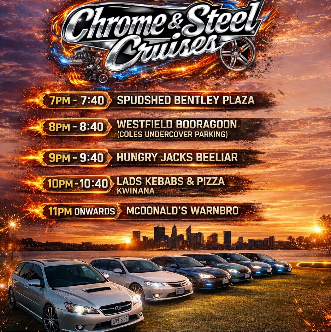Chrome & steel - Connors 22nd birthday cruise