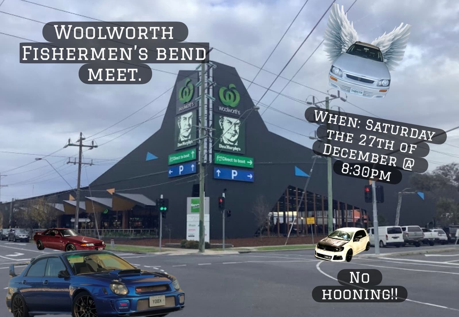 REV HEADS POST CHRISTMAS MEGA MEET WOOLIES PORT MELB