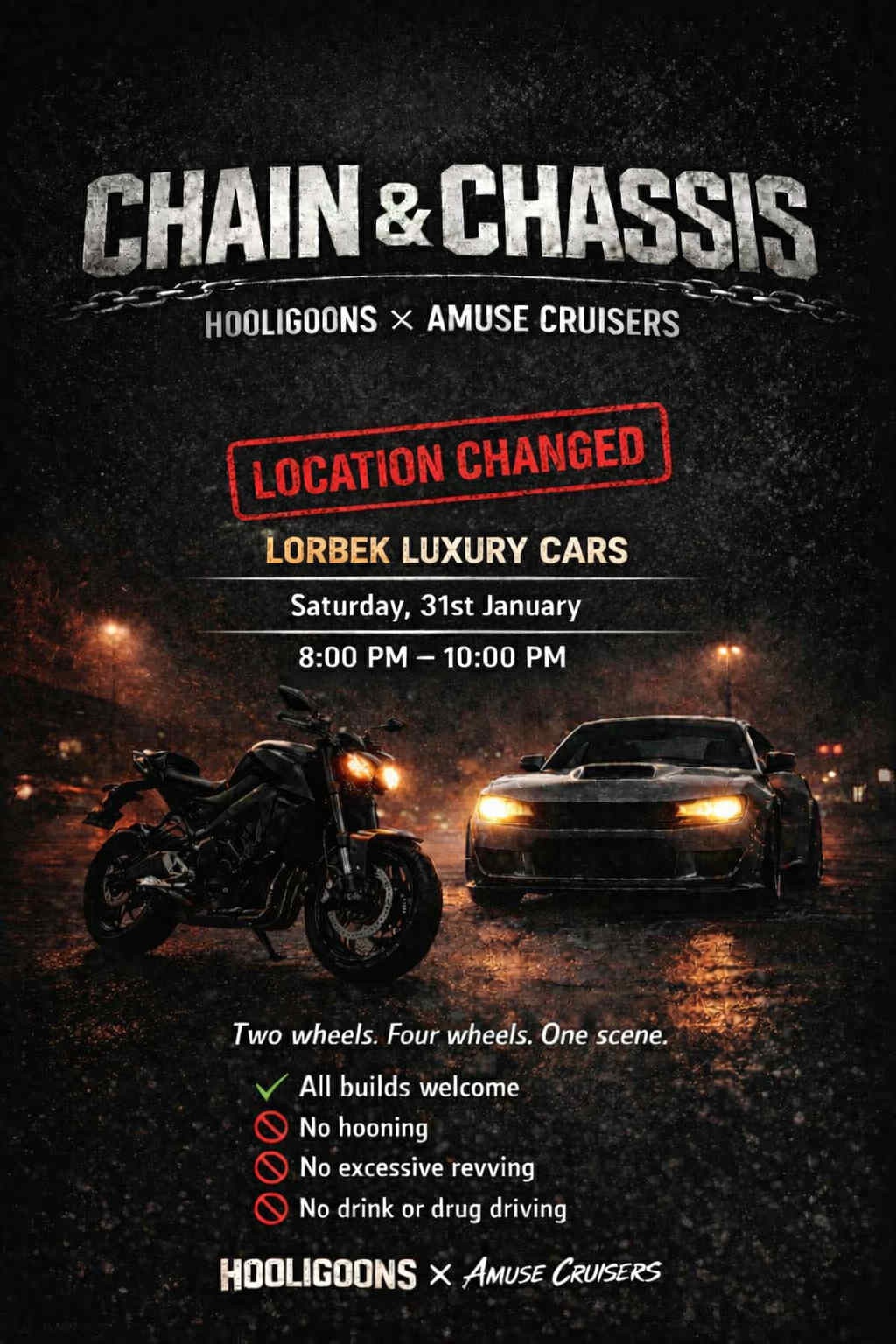 CHAIN & CHASSIS - HOOLIGOON x AMUSE CRUISERS - BIKES x CARS TAKEOVER