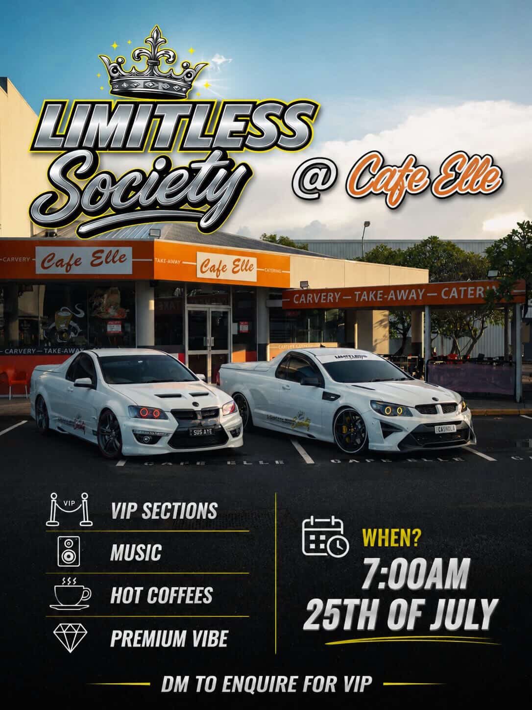 LIMITLESS SOCIETY × CAFE ELLE Cars & Coffee