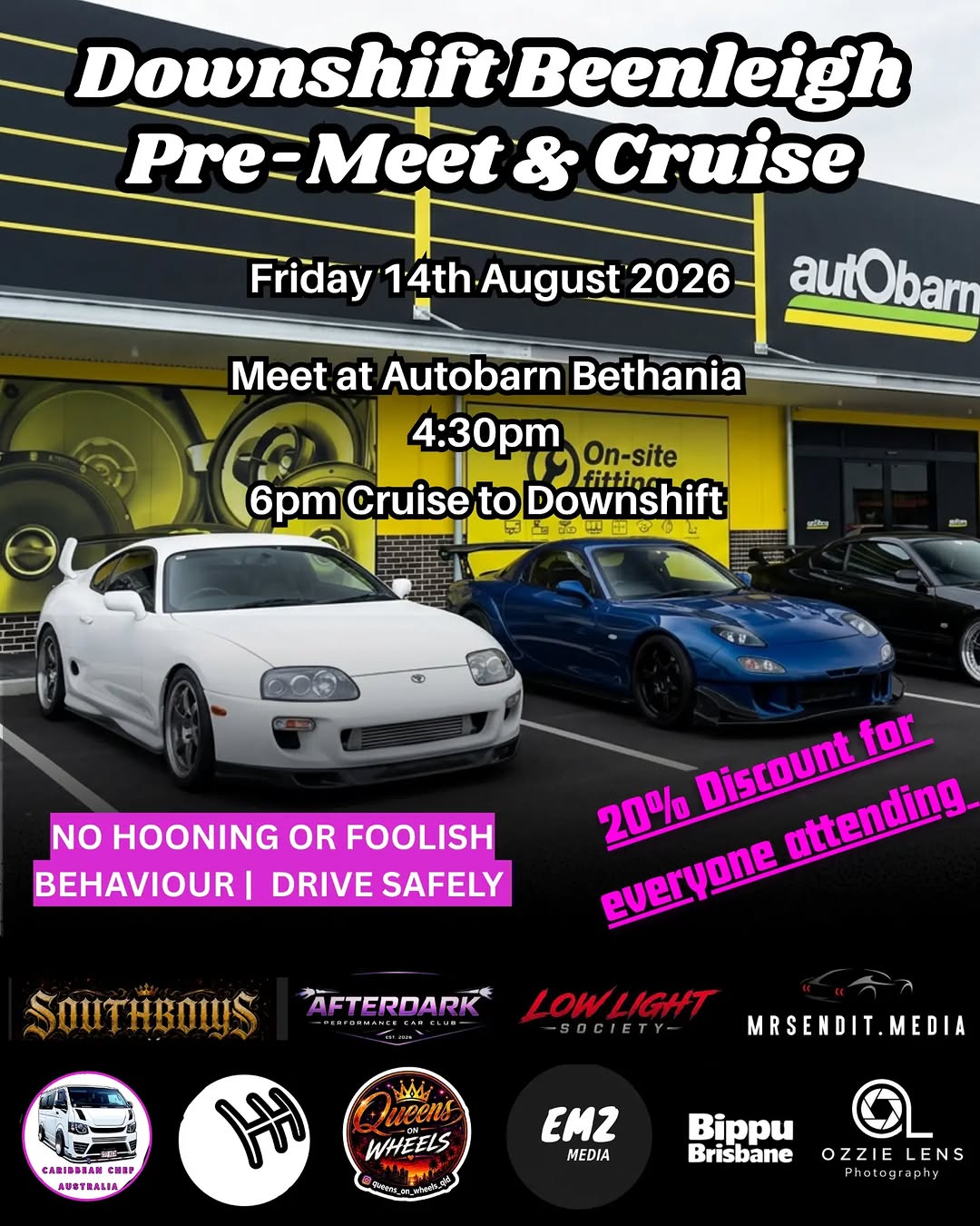 Downshift Beenleigh Pre Meet & Cruise